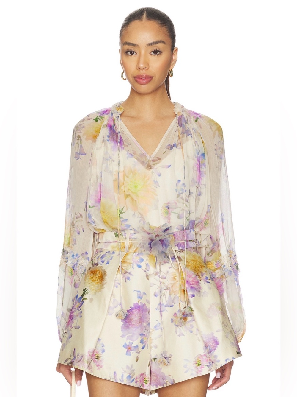 ✨ RARE FIND ✨ Zimmermann Luna Ruffle Billow Blouse in Cream (Size 4 / XL)